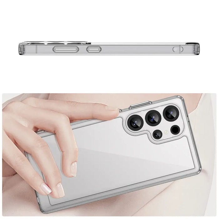 Outer Space Case Silicone Case with Gel Frame for Samsung Galaxy S25 Ultra - Transparent - Cell phone cases