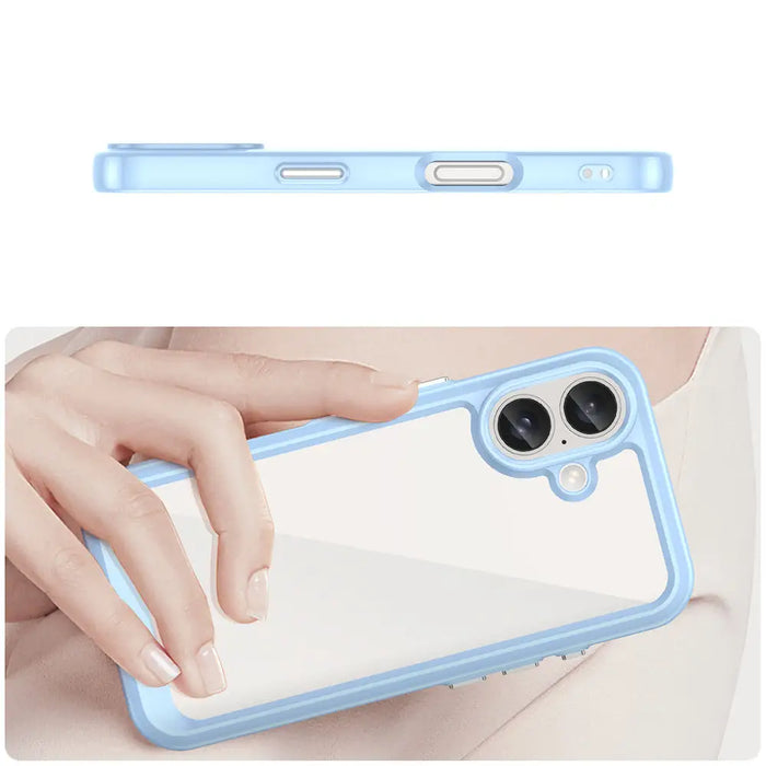 Outer Space Case with Gel Frame for iPhone 16 Plus - Blue - Cell phone cases and covers<<<HurtelXML