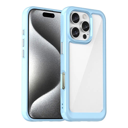 Outer Space Case with Gel Frame for iPhone 16 Pro - Blue - Cell phone cases and covers<<<HurtelXML