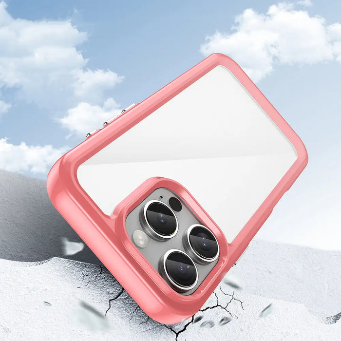 Outer Space Case with Gel Frame for iPhone 16 Pro Max - Red - Cell phone cases and covers<<<HurtelXML