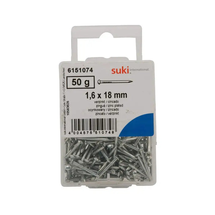 OVAL HEAD PIN 1.6X18MM GALVANIZED SUKI - Пирони<<<Винтове и болтови съединения<<<Инструменти и железария<<<Praktiker