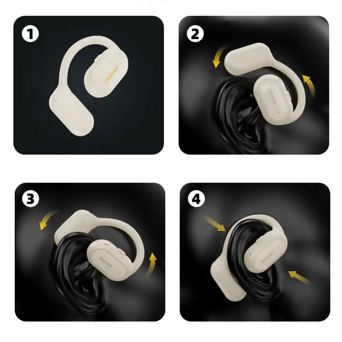 OWS Dudao U4A Bluetooth 5.3 IPX5 business headset - white - Headphones and speakers<<<HurtelXML