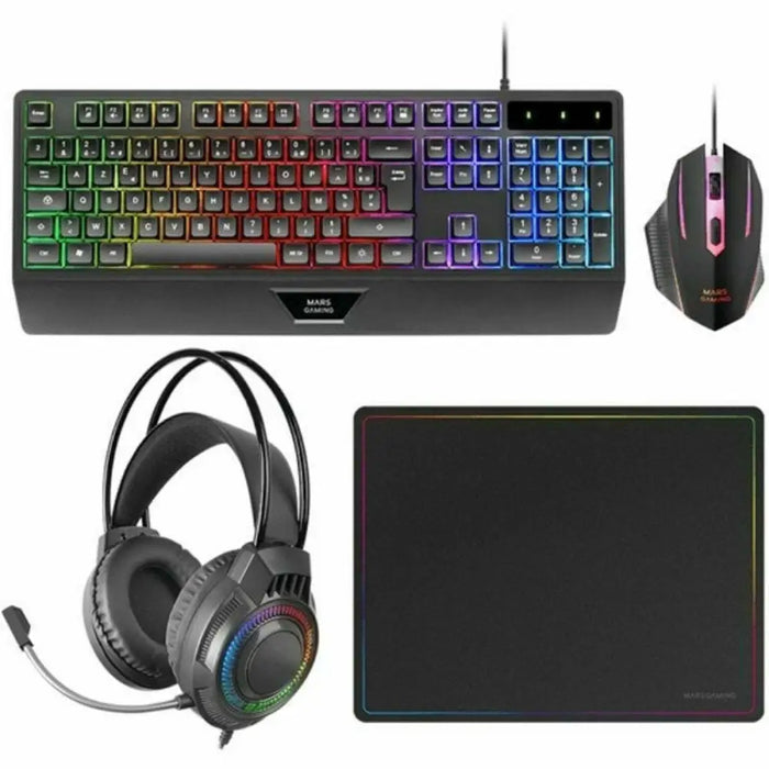 Pack Gaming Mars Gaming MCP124PROES Black Multicolour - Компютър Игри<<<Компютри| Електроника<<<BigBuy&&&Гейминг