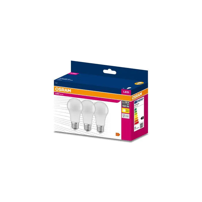 PACK OF 3 LED LAMPS VALUE CLA100 13W/830 E27 LEDVANCE - Диодни лампи за бита<<<Източници на светлина<<<AmperelB2B