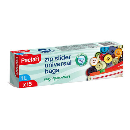 VACUUM ENVELOPES WITH ZIPPER CLOSURE 1L 15PCS PACLAN