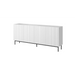 PAFOS chest of drawers on a black steel frame 200x40x102 cm white matt - Chests of drawers made of furniture