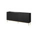 PAFOS chest of drawers on golden steel frame 200x40x102 matte black - Chests of drawers made of furniture