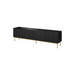 PAFOS RTV cabinet on golden steel frame 200x40x60 cm matte black - TV cabinets made of furniture boardSTV-ZPM<<<TV