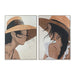 Painting DKD Home Decor 104 x 4,5 x 143,5 cm Hat Modern (2 Units) - Декорация и Осветление<<<Дом