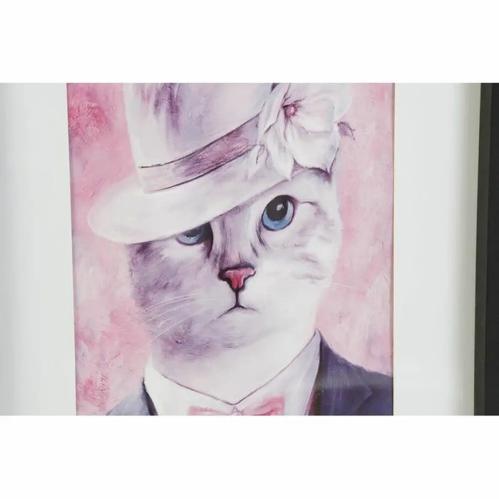Painting DKD Home Decor Cats (35 x 2,5 x 45 cm) (35 x 2 x 45 cm) (4 Units) - Декорация и Осветление<<<Дом