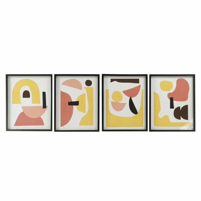 Painting DKD Home Decor Crystal MDF Wood 40 x 2,5 x 50 cm (4 Pieces) - Декорация и Осветление<<<Дом