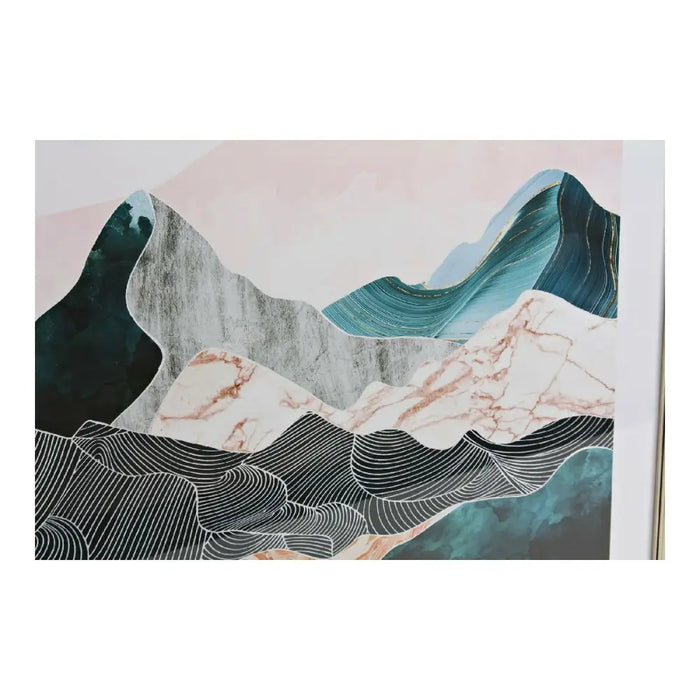 Painting DKD Home Decor Oriental Moutain 70 x 4 x 70 cm (3 Pieces) - Декорация и Осветление<<<Дом