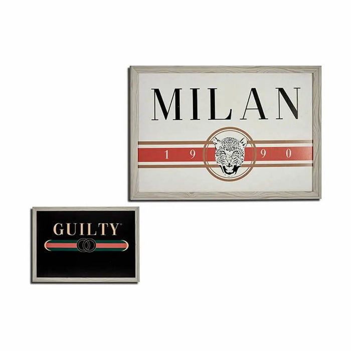 Painting Gift Decor GUILTY MILAN Cream Particleboard 46 x 2 x 66 cm (6 Units) - Декорация и Осветление<<<Дом