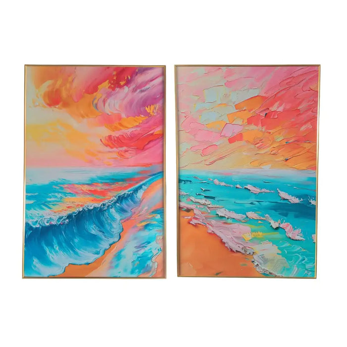 Painting Home ESPRIT Aluminium MDF Wood 80 x 3,5 x 120 cm - Декорация и Осветление<<<Дом Градина<<<BigBuy&&&Картини и
