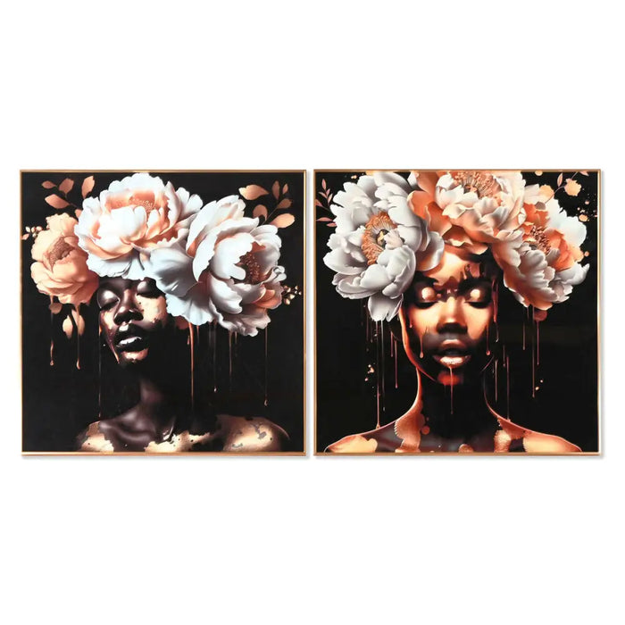 Painting Home ESPRIT Aluminium MDF Wood 80 x 3,5 x 80 cm - Декорация и Осветление<<<Дом Градина<<<BigBuy&&&Картини и