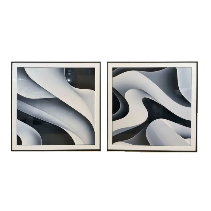 Painting Home ESPRIT Aluminium MDF Wood 80 x 3,5 x 80 cm - Декорация и Осветление<<<Дом Градина<<<BigBuy&&&Картини и