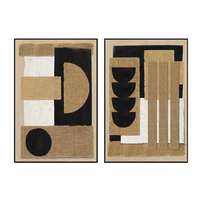 Painting Home ESPRIT Brown Black Modern Urban (2 Units) - Декорация и Осветление<<<Дом Градина<<<BigBuy&&&Картини и