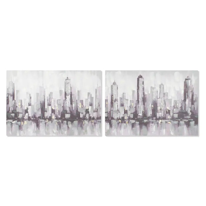 Painting Home ESPRIT New York Loft 100 x 3 x 70 cm (2 Units) - Декорация и Осветление<<<Дом Градина<<<BigBuy&&&Картини