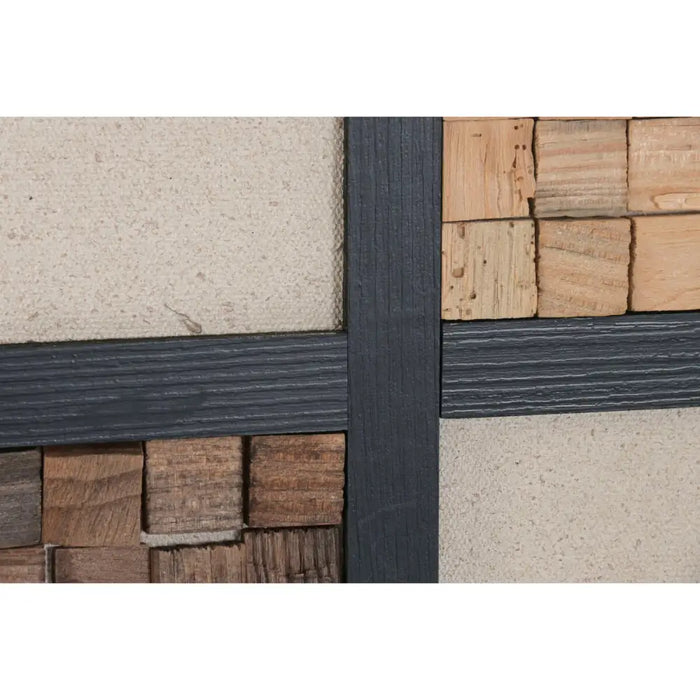 Painting Home ESPRIT Pinewood Recycled Wood 82 x 4 x 82 cm - Декорация и Осветление<<<Дом Градина<<<BigBuy&&&Картини и