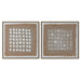 Painting Home ESPRIT White Beige Modern 60 x 3,8 x 60 cm (2 Units) - Декорация и Осветление<<<Дом