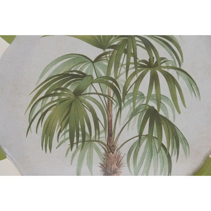 Painting Home ESPRIT White Green Palms Tropical 30 x 2 x 30 cm (4 Units) - Декорация и Осветление<<<Дом
