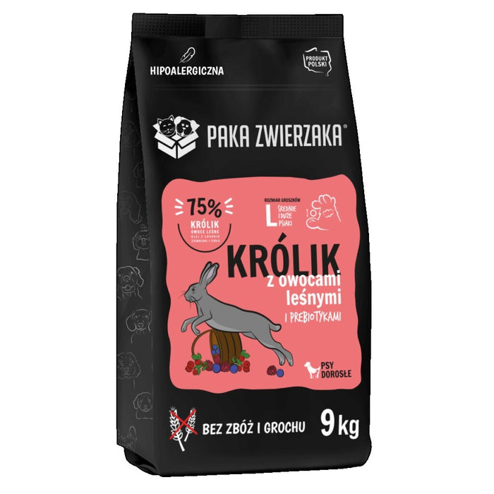 PAKA ZWIERZAKA Rabbit with forest fruits L – dry dog food – 9kg
