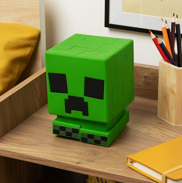 Paladone Lamp: Minecraft - Creeper SquishyGlo Silicone Light Rechargeable, PP14710MCF