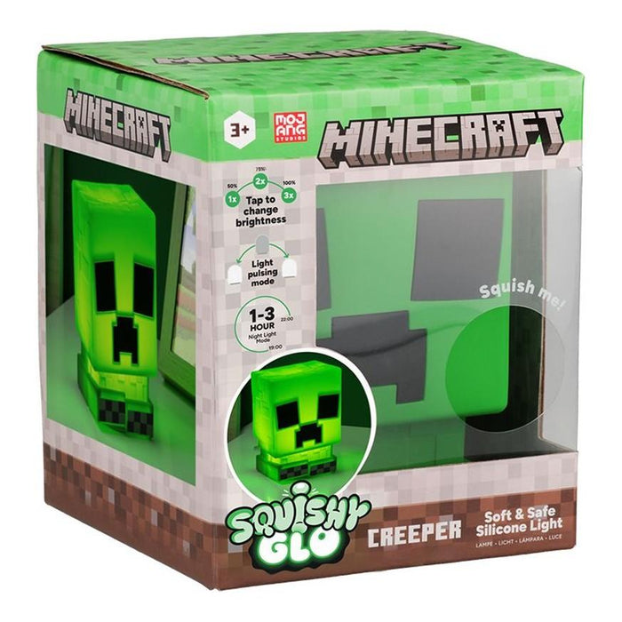 Paladone Lamp: Minecraft - Creeper SquishyGlo Silicone Light Rechargeable, PP14710MCF