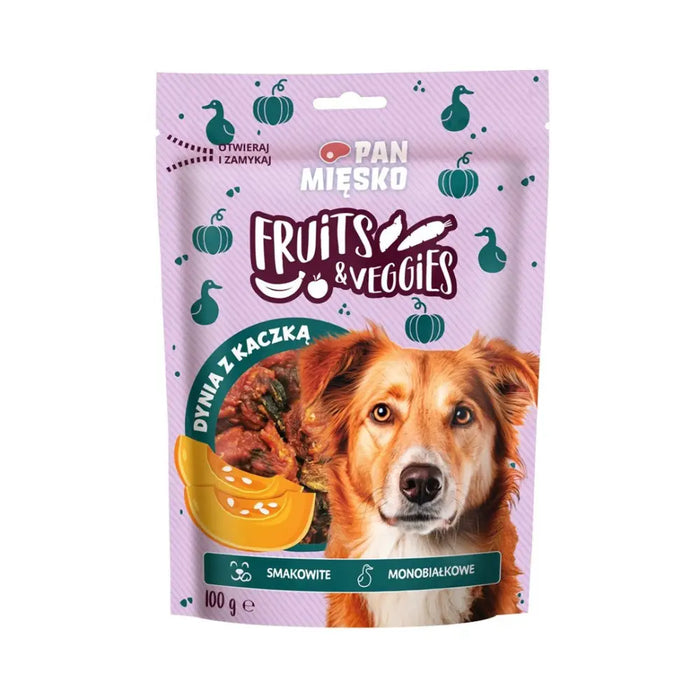 PAN MIĘSKO Fruits & Veggies Pumpkin with duck - dog treat - 100g - DelicaciesDLP-PRZ<<<For the dogDLP<<<ActionPL