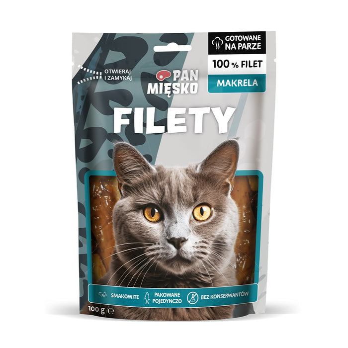 PAN MIĘSKO Mackerel fillets - cat treats - 100g