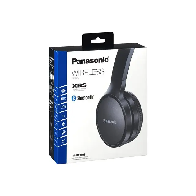 PANASONIC RP-HF410BE-K black metallic bluetooth Over-Ear Headset - Слушалки<<<Слушалки и Микрофони<<<Аудио Видео