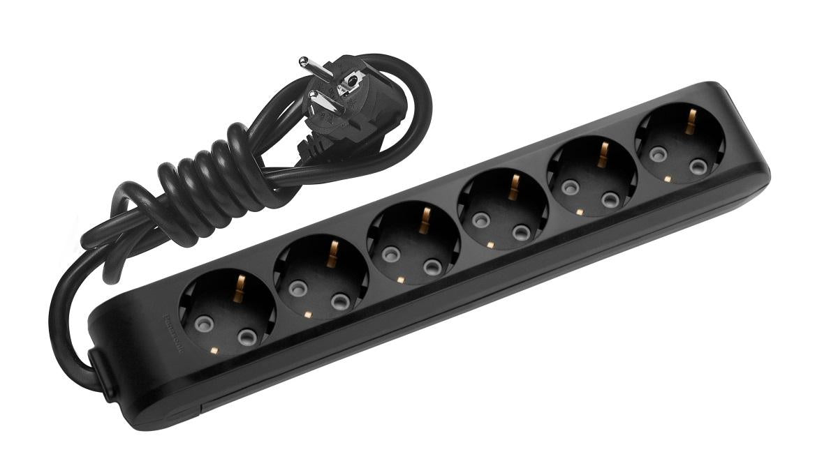 SPLITTER 6 SOCKETS 1.5M BLACK PANASONIC