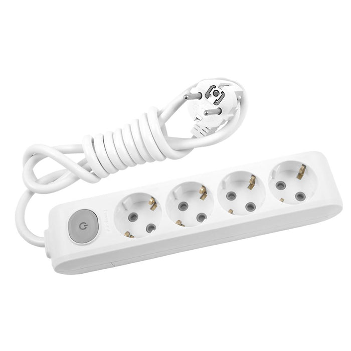 4-OUTLET SWITCH 5M WITH SWITCH WHITE