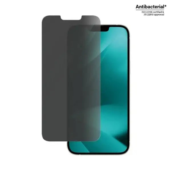 PanzerGlass Classic Fit Privacy Antibacterial Glass for iPhone 14 Plus/13 Pro Max - Cell phone tempered