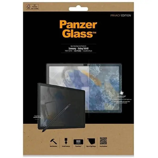 PanzerGlass E2E Antibacterial Tempered Glass for Samsung Galaxy Tab A8 - Cell phone tempered glass<<<HurtelXML
