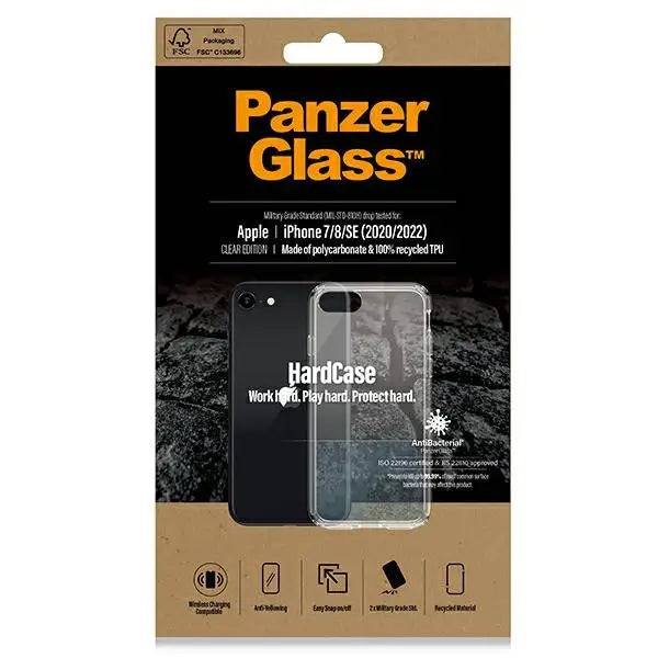 PanzerGlass HardCase antibacterial Military Grade certified case for iPhone SE 2022 / SE 2020 / 7 / 8 - transparent