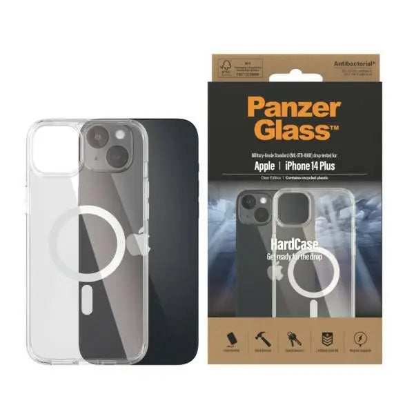 PanzerGlass HardCase with MagSafe Antibacterial Military Grade Certified Case for iPhone 14 Plus / 15 Plus