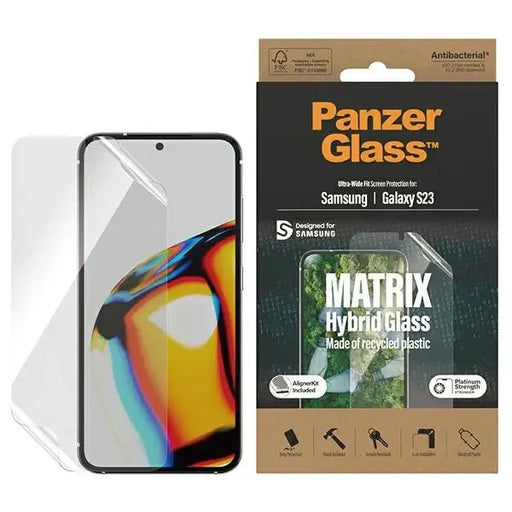 PanzerGlass Matrix hybrid glass with positioner for Samsung Galaxy S23 - Cell phone tempered glass<<<HurtelXML