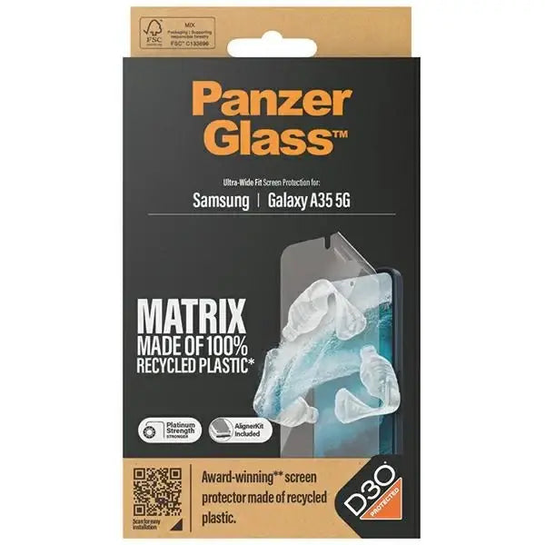 PanzerGlass Matrix Ultra-Wide Fit foil with positioner for Samsung Galaxy A35 5G - Cell phone tempered glass<<<HurtelXML