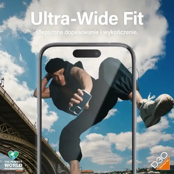 PanzerGlass Matrix Ultra-Wide-Fit hybrid glass for iPhone 15 with positioner - Cell phone tempered glass<<<HurtelXML