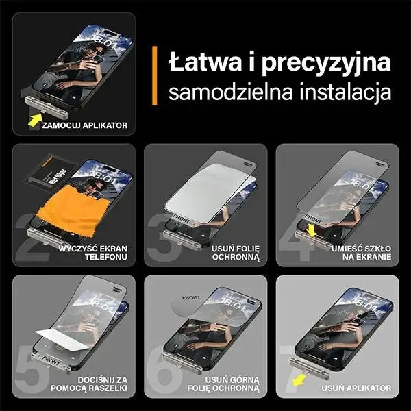 PanzerGlass Matrix Ultra-Wide-Fit hybrid glass for iPhone 15 Pro Max with positioner - Cell phone tempered