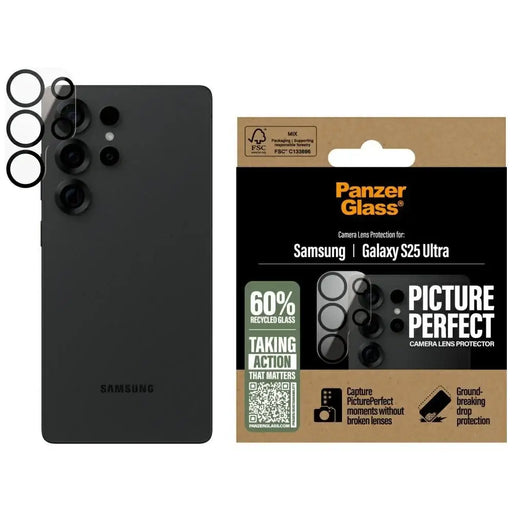 PanzerGlass PicturePerfect Lens Protector Tempered Glass for Samsung Galaxy S25 Ultra - Cell phone tempered