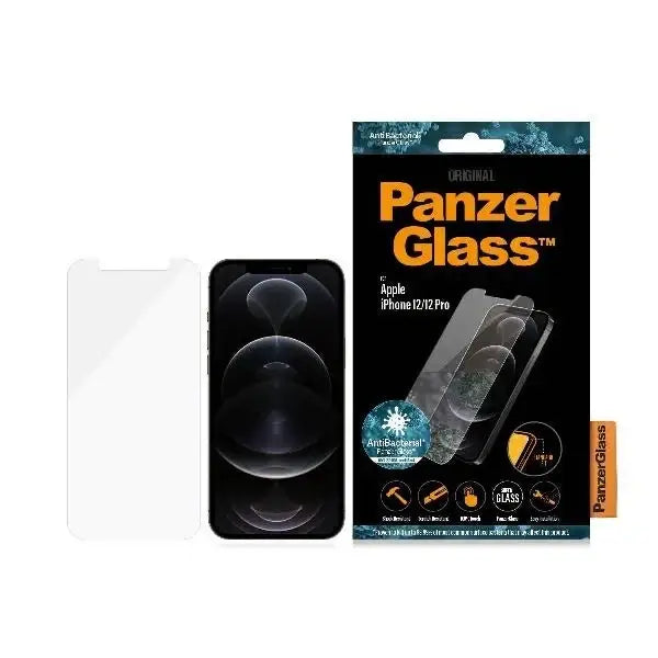 PanzerGlass Pro Standard Super+ antibacterial tempered glass for iPhone 12 / 12 Pro - Cell phone tempered