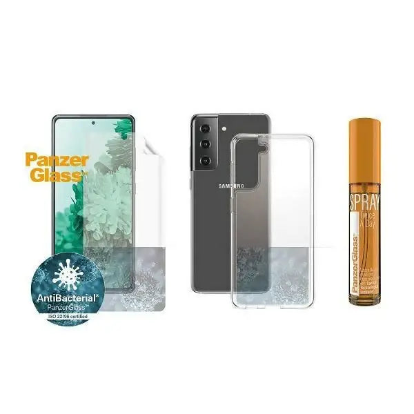 PanzerGlass Protection Set for Samsung Galaxy S21 TPU Film + ClearCase + Cleaning Liquid 30ml - Cell phone cases