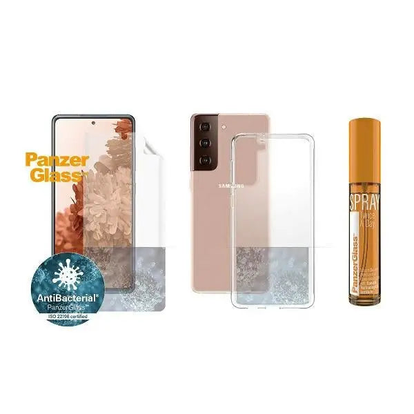 PanzerGlass protection set for Samsung Galaxy S21+ TPU foil + ClearCase + cleaning liquid 30ml - Cell phone cases