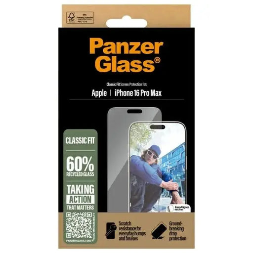 PanzerGlass Screen Protector iPhone 16 Pro Max 6.9’’ Classic Fit 2876 - Cell phone tempered glass<<<HurtelXML