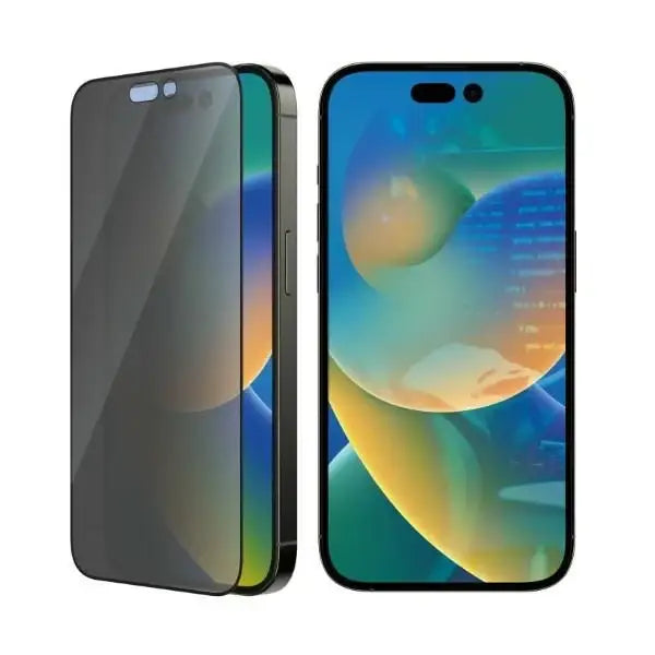 PanzerGlass Ultra-Wide Fit Tempered Glass Antibacterial Privacy with Positioner for iPhone 14 Pro - Cell phone tempered