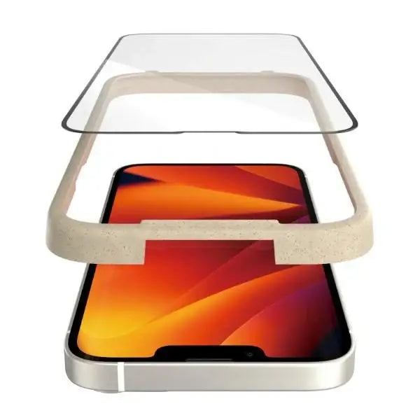 PanzerGlass Ultra-Wide Fit Tempered Glass Antibacterial Privacy with Positioner for iPhone 14/13 Pro/13 - Cell phone