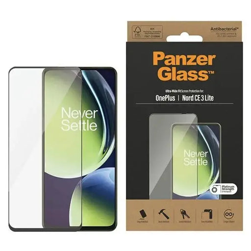 PanzerGlass Ultra-Wide Fit tempered glass on OnePlus Nord CE 3 Lite - Cell phone tempered glass<<<HurtelXML