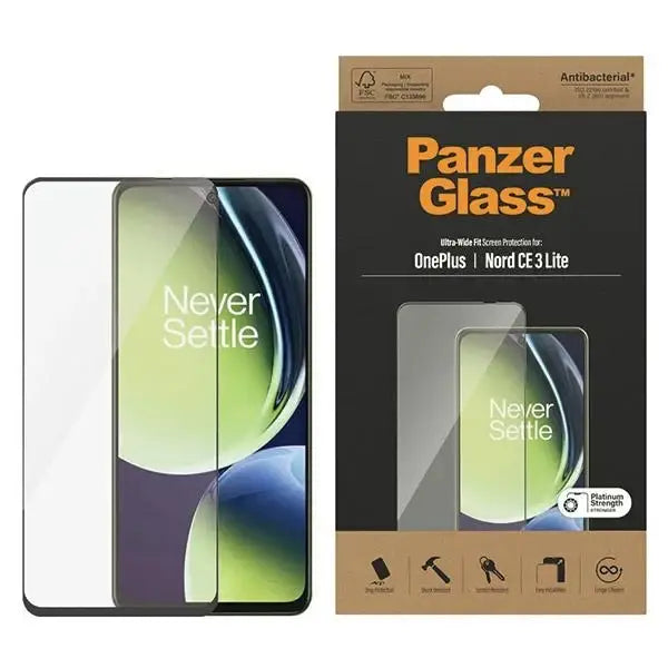PanzerGlass Ultra-Wide Fit tempered glass on OnePlus Nord CE 3 Lite - Cell phone tempered glass<<<HurtelXML